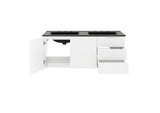 EEI-5785-WHI-BLK Vitality 48" Double Sink Bathroom Vanity By Modway