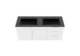 EEI-5785-WHI-BLK Vitality 48" Double Sink Bathroom Vanity By Modway