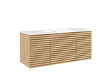 EEI-5801-OAK-WHI Render 48" Wall-Mount Bathroom Vanity By Modway