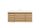 EEI-5801-OAK-WHI Render 48" Wall-Mount Bathroom Vanity By Modway
