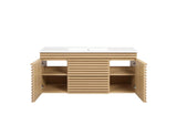 EEI-5801-OAK-WHI Render 48" Wall-Mount Bathroom Vanity By Modway