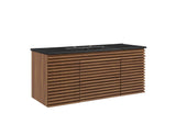EEI-5801-WAL-BLK Render 48" Wall-Mount Bathroom Vanity By Modway