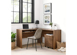 EEI-5821-WAL Render Wood Desk And File Cabinet Set By Modway