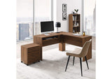 EEI-5821-WAL Render Wood Desk And File Cabinet Set By Modway
