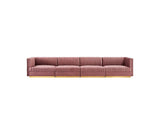 EEI-5827-DUS Sanguine Channel Tufted Performance Velvet 4-Seat Modular Sectional Sofa By Modway