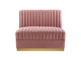 EEI-5827-DUS Sanguine Channel Tufted Performance Velvet 4-Seat Modular Sectional Sofa By Modway