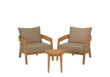 EEI-5835-NAT-LBR Brisbane 3-Piece Teak Wood Outdoor Patio Set By Modway