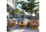 EEI-5836-NAT-GRY Carlsbad 6-Piece Teak Wood Outdoor Patio Set By Modway