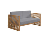 EEI-5837-NAT-GRY Carlsbad 3-Piece Teak Wood Outdoor Patio Set By Modway