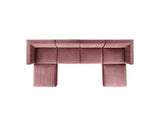 EEI-5841-DUS Sanguine 6-Piece Channel Tufted Performance Velvet Modular Sectional Sofa By Modway
