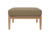 EEI-5854-GRY-LBR Clearwater Outdoor Patio Teak Wood Ottoman By Modway