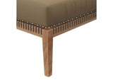 EEI-5854-GRY-LBR Clearwater Outdoor Patio Teak Wood Ottoman By Modway