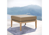 EEI-5854-GRY-LBR Clearwater Outdoor Patio Teak Wood Ottoman By Modway