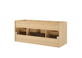 EEI-5866-OAK Render 48" Single Sink Compatible - Not Included - Bathroom Vanity Cabinet By Modway