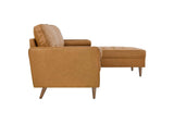 EEI-5873-TAN Valour 98" Leather Sectional Sofa By Modway