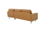 EEI-5873-TAN Valour 98" Leather Sectional Sofa By Modway