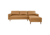 EEI-5873-TAN Valour 98" Leather Sectional Sofa By Modway