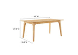 EEI-6017-OAK-OAK Juxtapose 63" Rectangle Dining Table By Modway