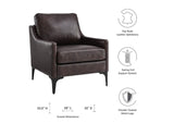 EEI-6022-BRN Corland Leather Armchair By Modway