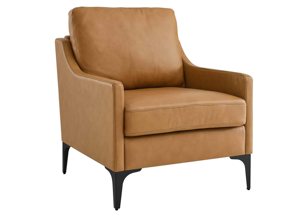 EEI-6022-TAN Corland Leather Armchair By Modway