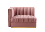 EEI-6031-DUS Sanguine Channel Tufted Performance Velvet Modular Sectional Sofa Left-Arm Chair By Modway