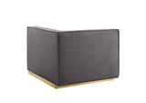 EEI-6031-GRY Sanguine Channel Tufted Performance Velvet Modular Sectional Sofa Left-Arm Chair By Modway
