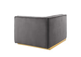 EEI-6032-GRY Sanguine Channel Tufted Performance Velvet Modular Sectional Sofa Right-Arm Chair By Modway