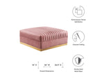 EEI-6036-DUS Sanguine Channel Tufted Performance Velvet Modular Sectional Sofa Ottoman By Modway