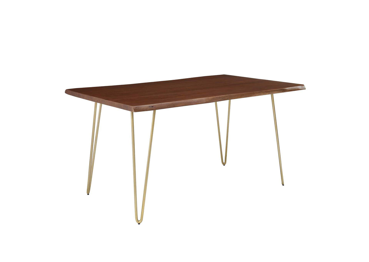 EEI-6059-GLD-WAL Ardor 60" Live Edge Acacia Wood Acacia Wood Dining Table By Modway