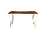 EEI-6059-GLD-WAL Ardor 60" Live Edge Acacia Wood Acacia Wood Dining Table By Modway