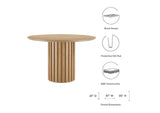 EEI-6064-OAK-SET Senja 47" Round Dining Table By Modway
