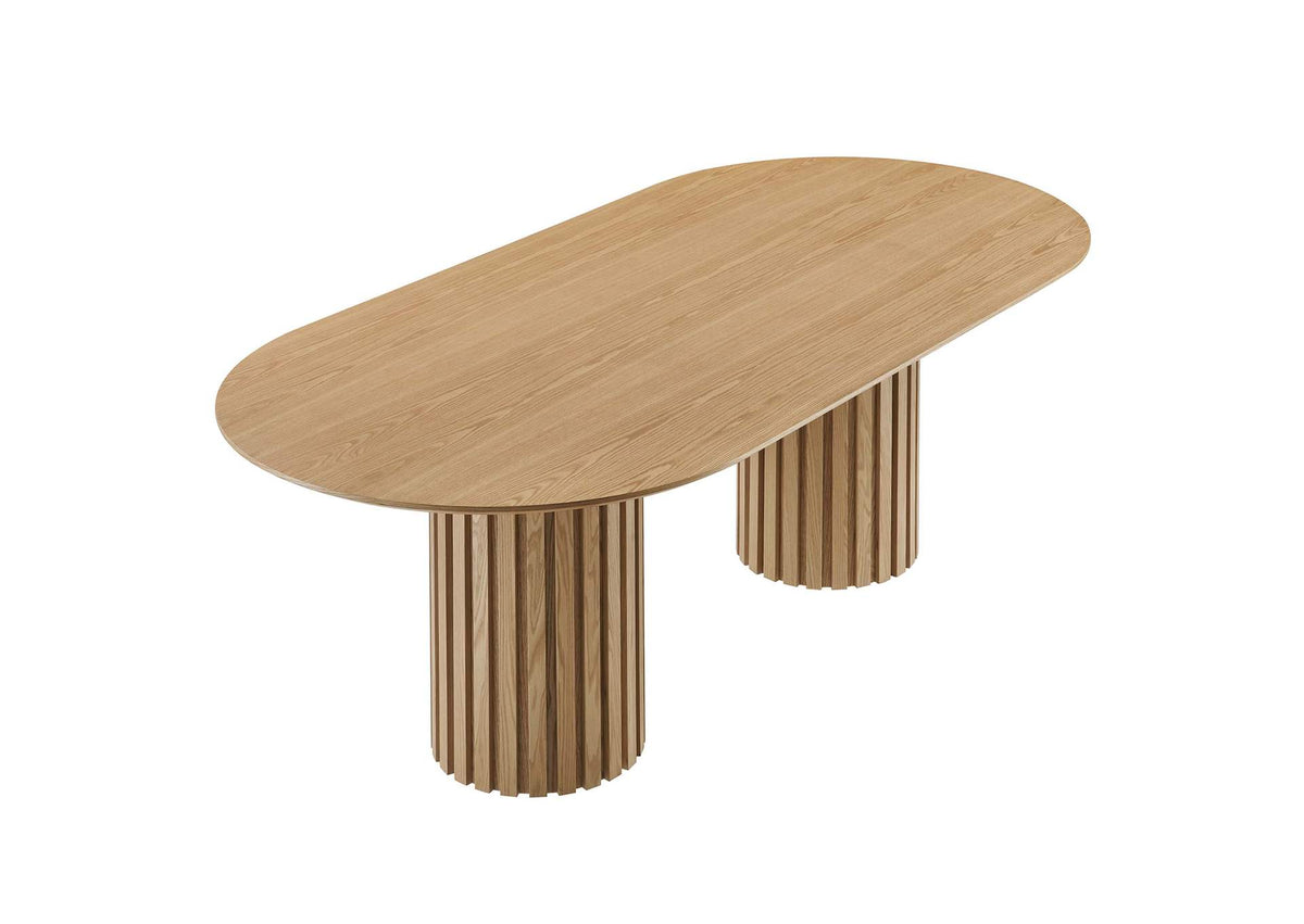 EEI-6065-OAK-SET Senja 95" Oval Dining Table By Modway
