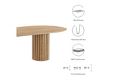 EEI-6065-OAK-SET Senja 95" Oval Dining Table By Modway