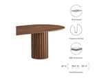 EEI-6065-WAL-SET Senja 95" Oval Dining Table By Modway