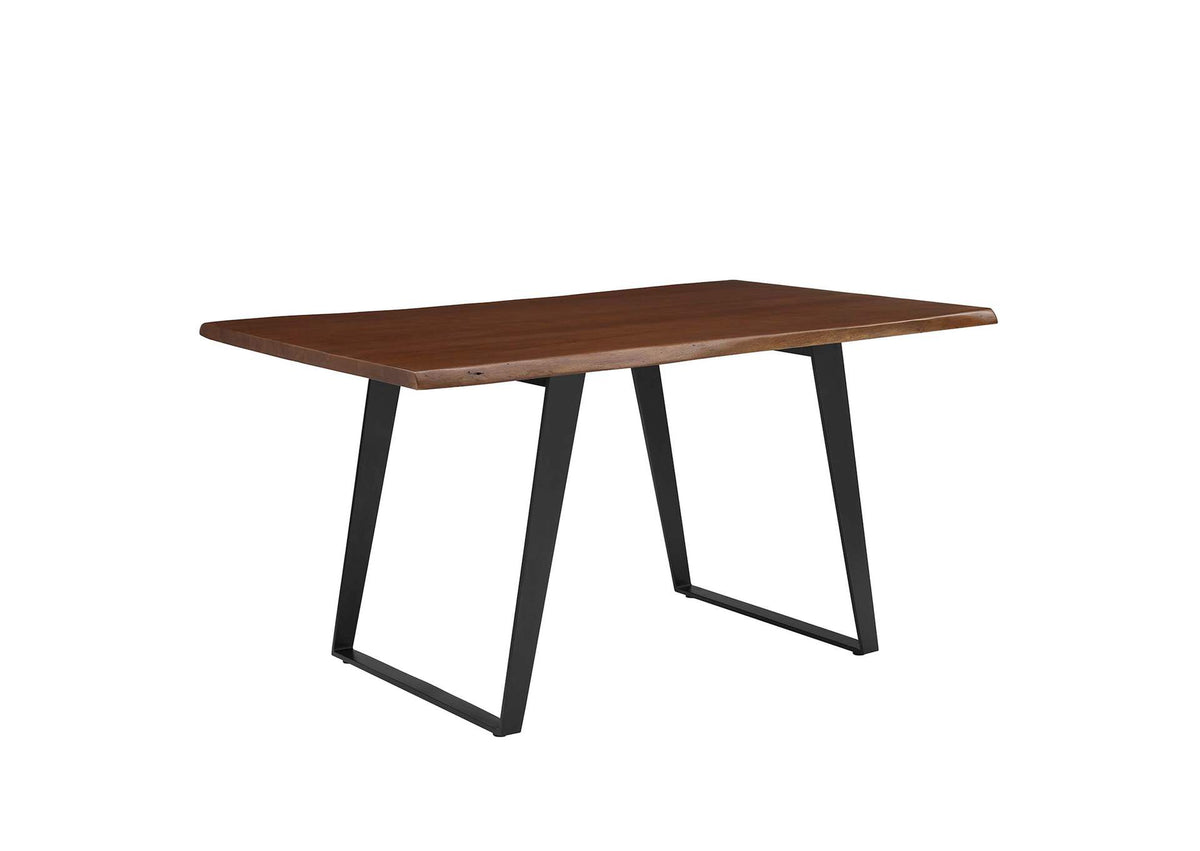 EEI-6067-BLK-WAL Viggo 60" Live Edge Acacia Wood Acacia Wood Dining Table By Modway