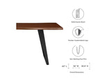 EEI-6067-BLK-WAL Viggo 60" Live Edge Acacia Wood Acacia Wood Dining Table By Modway