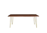 EEI-6070-GLD-WAL Ardor 74" Live Edge Acacia Wood Acacia Wood Dining Table By Modway