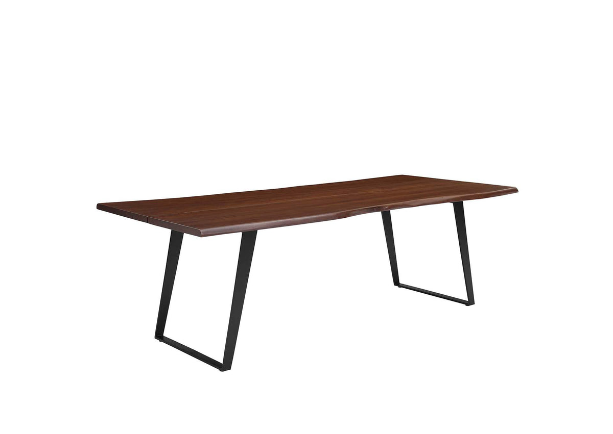 EEI-6071-BLK-WAL Viggo 96" Live Edge Acacia Wood Acacia Wood Dining Table By Modway
