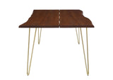 EEI-6072-GLD-WAL Ardor 96" Live Edge Acacia Wood Acacia Wood Dining Table By Modway