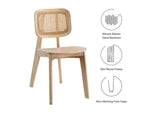 EEI-6077-GRY Habitat Wood Dining Side Chair Set Of 2 By Modway