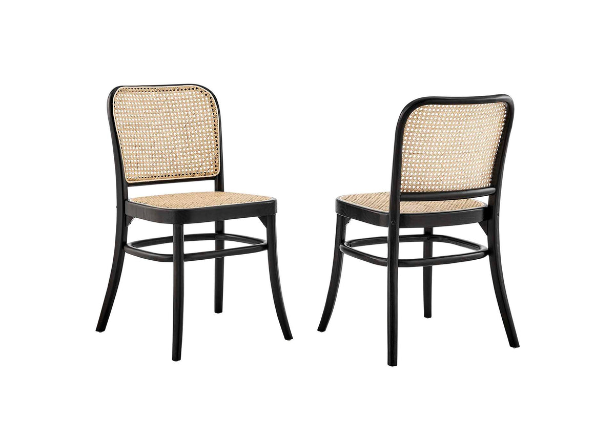 EEI-6078-BLK Winona Wood Dining Side Chair Set Of 2 By Modway