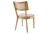 EEI-6080-GRY-BEI Caledonia Fabric Upholstered Wood Dining Chair Set Of 2 By Modway