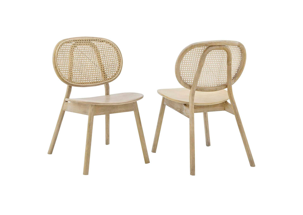 EEI-6081-GRY Malina Wood Dining Side Chair Set Of 2 By Modway