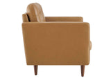 EEI-6100-TAN Exalt Tufted Leather Loveseat By Modway