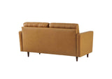 EEI-6100-TAN Exalt Tufted Leather Loveseat By Modway