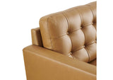 EEI-6100-TAN Exalt Tufted Leather Loveseat By Modway
