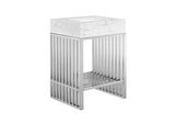 EEI-6103-WHI-SLV Gridiron 24" Bathroom Vanity By Modway
