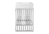 EEI-6103-WHI-SLV Gridiron 24" Bathroom Vanity By Modway