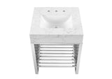 EEI-6103-WHI-SLV Gridiron 24" Bathroom Vanity By Modway