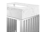 EEI-6103-WHI-SLV Gridiron 24" Bathroom Vanity By Modway